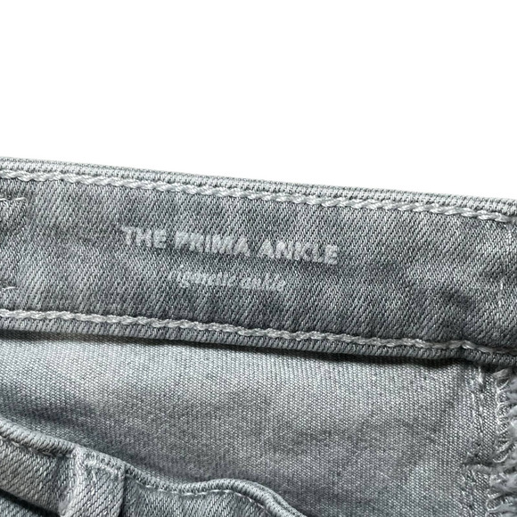 Adriano Goldschmied The Prima Ankle Jeans Light Gray Raw Hem Women's 28R - Picture 5 of 11